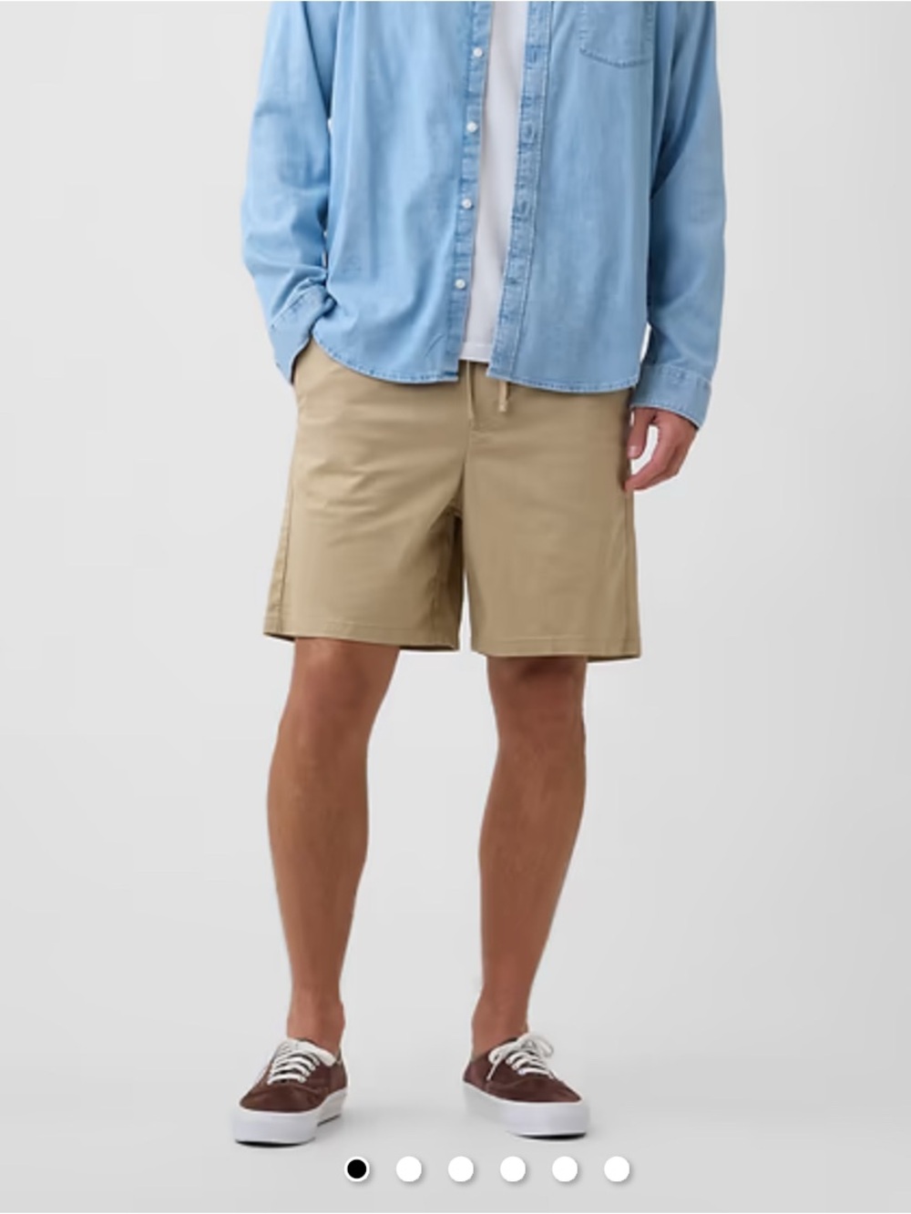 Men's Gap Easy Shorts Drawstring Chino Shorts - Khaki
